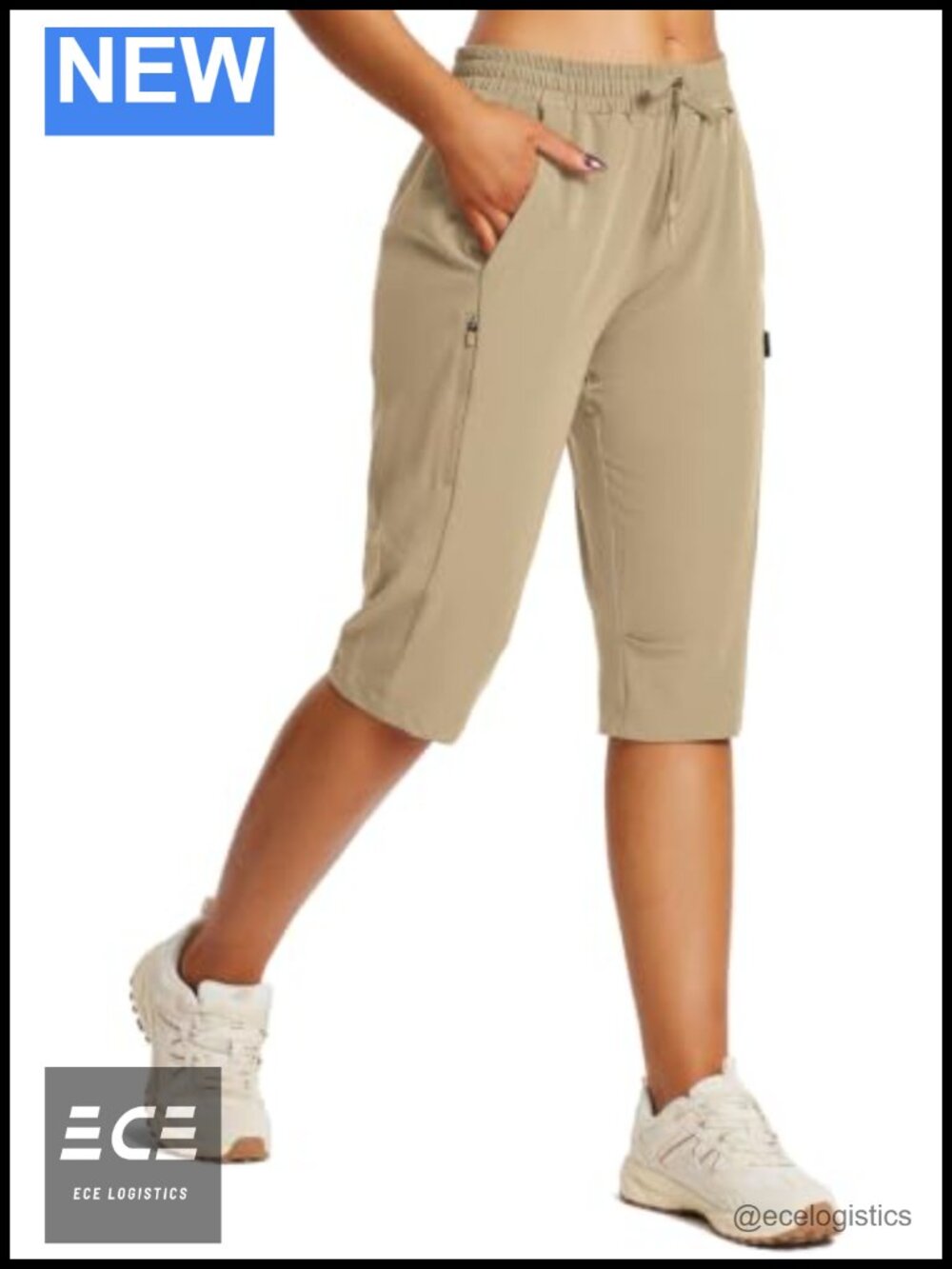 Women's Hiking Capri Shorts Below Knee Quick Dry UPF 50+ 4-Way Stretch